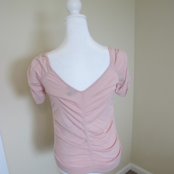 🔴🔴🔴SOLD🔴🔴🔴Express Women's Short Sleeve pink date night Top Shirt Size : S EUC - Picture 3 of 8